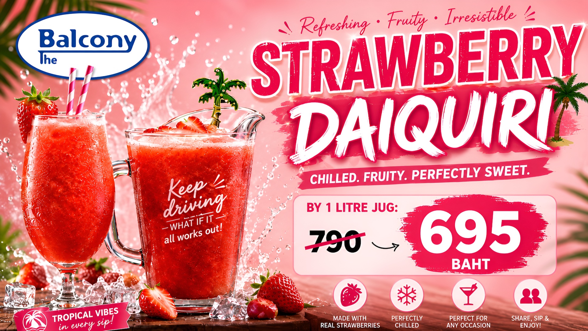 Home 3 StrawberryDaiquiri The Balcony Pub | Silom Soi 4 Gay Pub & Restaurant in Silom Soi 4