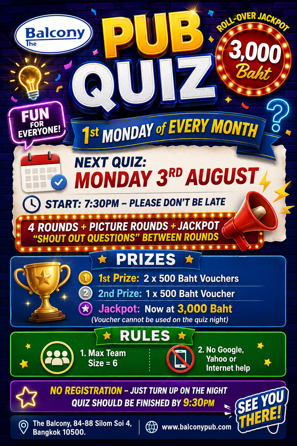 Home 16 pubquiz Aug The Balcony Pub | Silom Soi 4 Gay Pub & Restaurant in Silom Soi 4