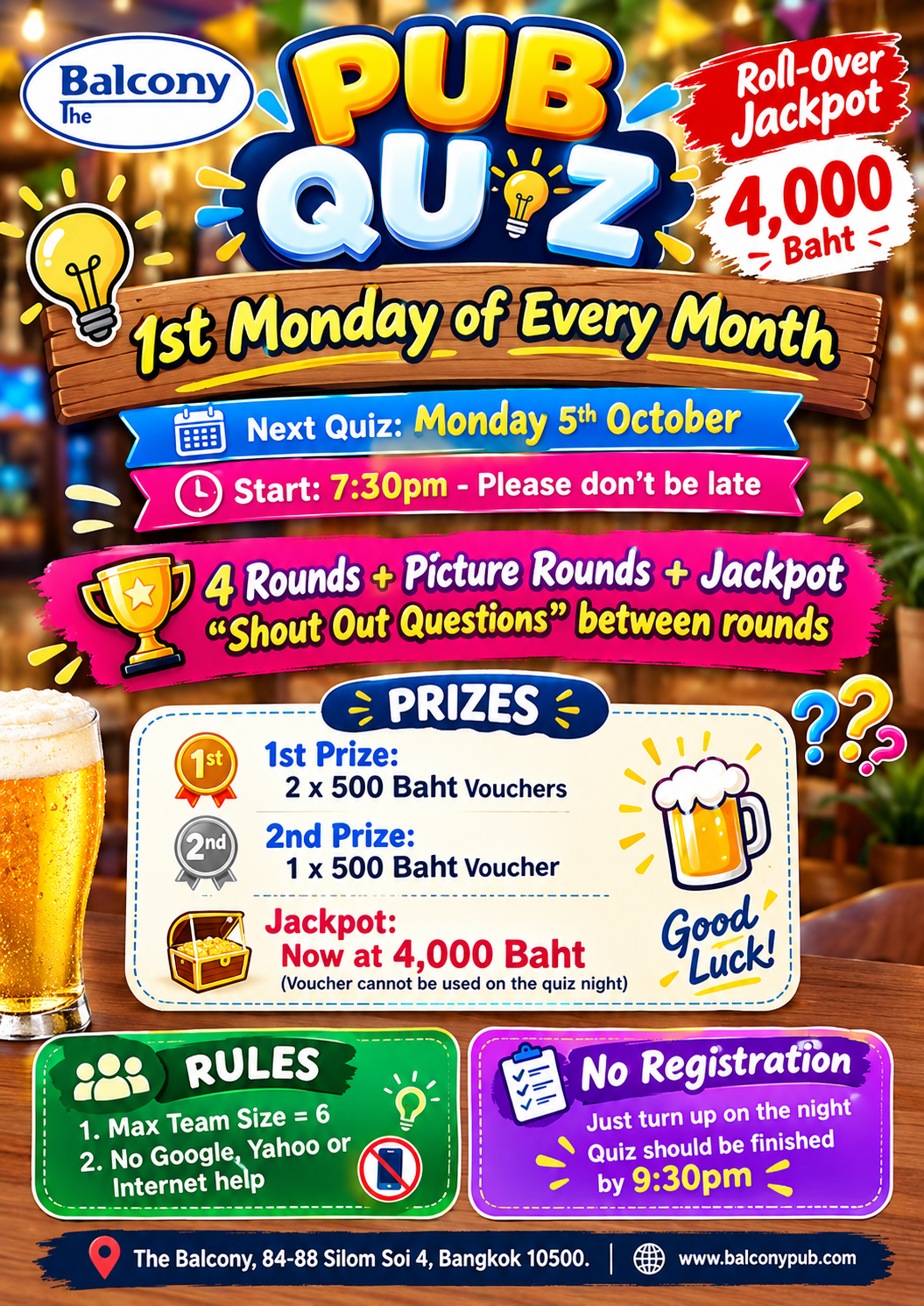 Home 14 pubquiz The Balcony Pub | Silom Soi 4 Gay Pub & Restaurant in Silom Soi 4